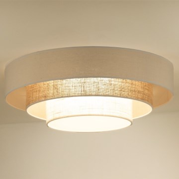 Duolla - LED Plafonjera LUNETA LED/26W/230V pr. 60 cm 4000K kremasta/braon