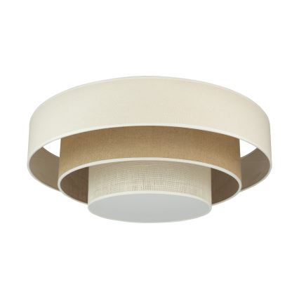 Duolla - LED Plafonjera LUNETA LED/26W/230V pr. 60 cm 4000K kremasta/braon