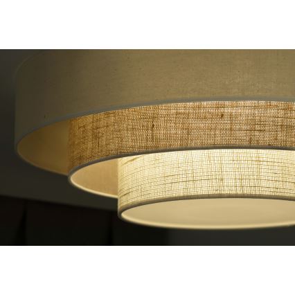 Duolla - LED Plafonjera LUNETA LED/26W/230V pr. 60 cm 4000K kremasta/braon