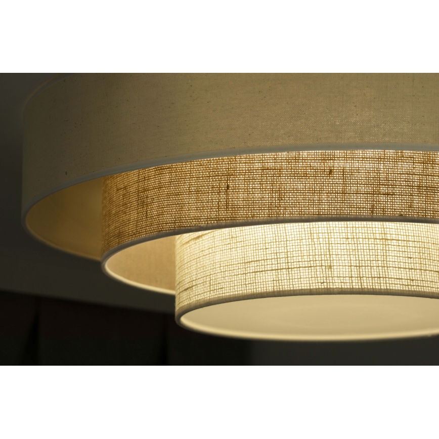 Duolla - LED Plafonjera LUNETA LED/26W/230V pr. 60 cm 4000K kremasta/braon