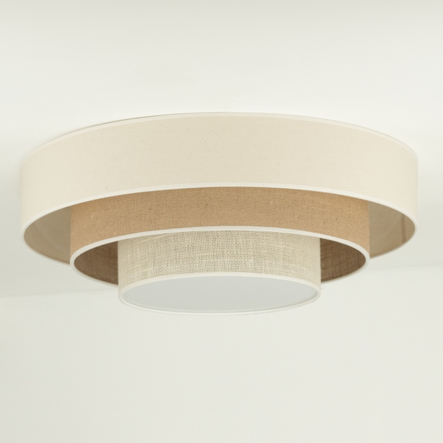 Duolla - LED Plafonjera LUNETA LED/26W/230V pr. 60 cm 4000K kremasta/braon