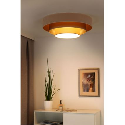 Duolla - LED Plafonjera LUNETA LED/26W/230V pr. 60 cm 4000K kremasta/zlatna/bež