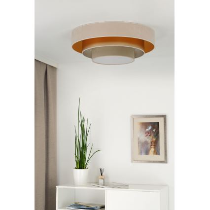 Duolla - LED Plafonjera LUNETA LED/26W/230V pr. 60 cm 4000K kremasta/zlatna/bež