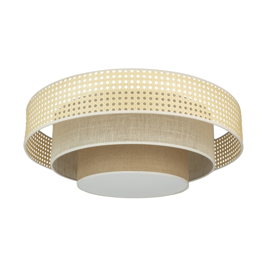 Duolla - LED Plafonjera LUNETA LED/26W/230V pr. 60 cm 4000K ratan/bež/braon