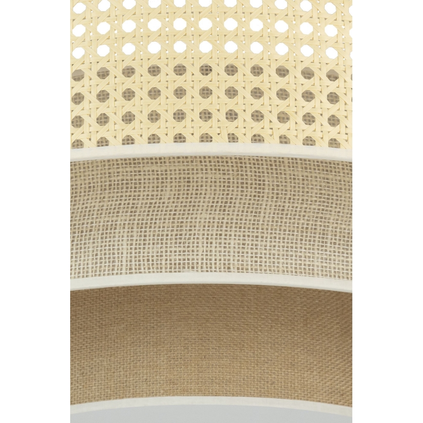 Duolla - LED Plafonjera LUNETA LED/26W/230V pr. 60 cm 4000K ratan/bež/braon