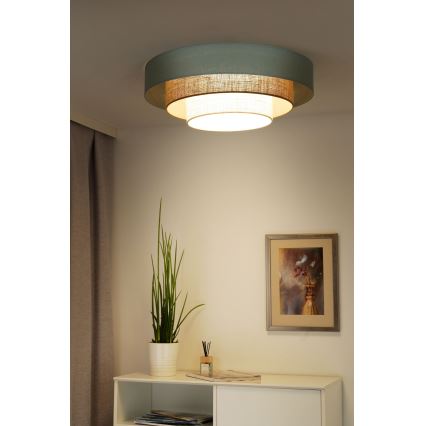 Duolla - LED Plafonjera LUNETA LED/26W/230V pr. 60 cm 4000K tirkizna/bež/kremasta