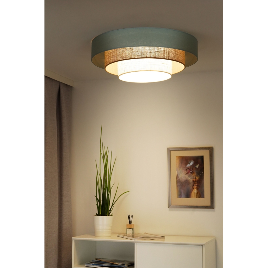 Duolla - LED Plafonjera LUNETA LED/26W/230V pr. 60 cm 4000K tirkizna/bež/kremasta
