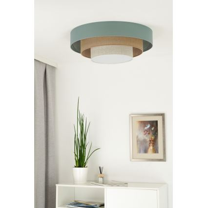 Duolla - LED Plafonjera LUNETA LED/26W/230V pr. 60 cm 4000K tirkizna/bež/kremasta