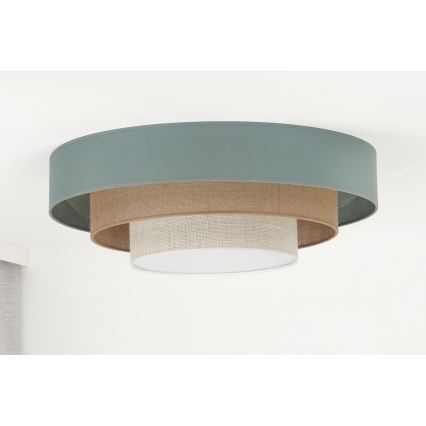 Duolla - LED Plafonjera LUNETA LED/26W/230V pr. 60 cm 4000K tirkizna/bež/kremasta