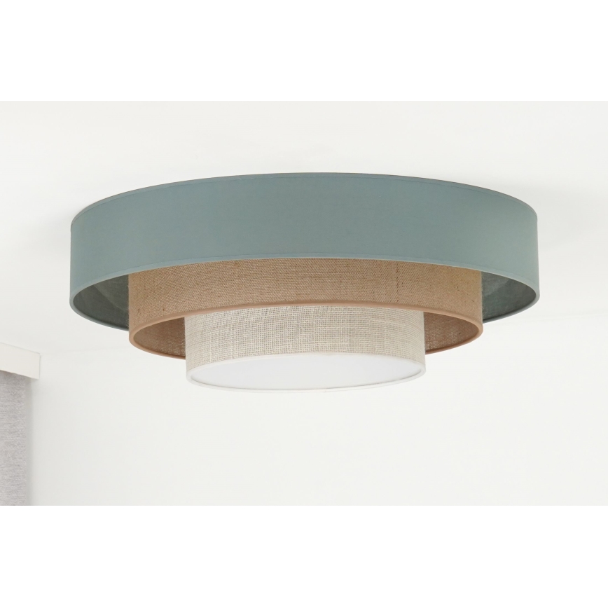 Duolla - LED Plafonjera LUNETA LED/26W/230V pr. 60 cm 4000K tirkizna/bež/kremasta