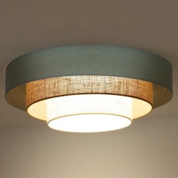 Duolla - LED Plafonjera LUNETA LED/26W/230V pr. 60 cm 4000K tirkizna/bež/kremasta