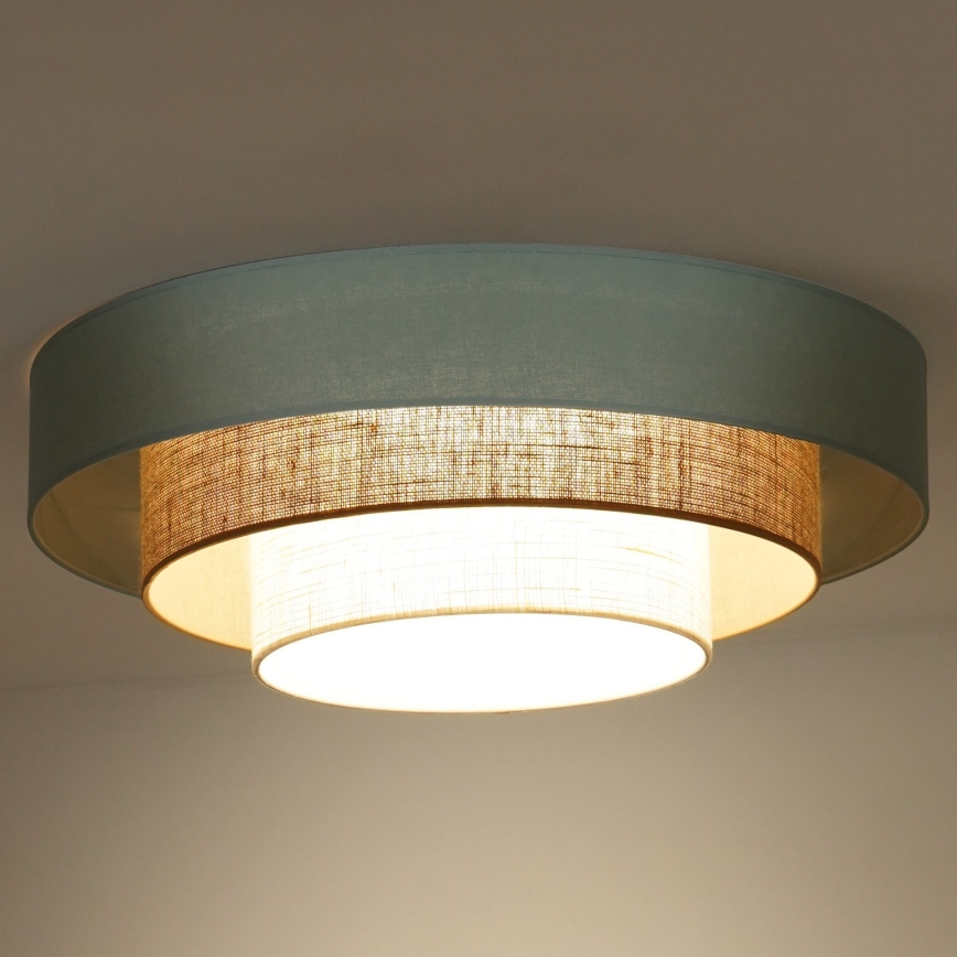 Duolla - LED Plafonjera LUNETA LED/26W/230V pr. 60 cm 4000K tirkizna/bež/kremasta