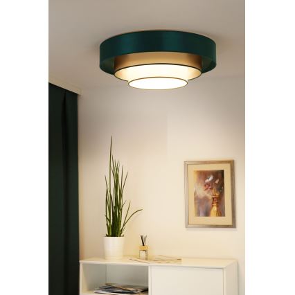 Duolla - LED Plafonjera LUNETA LED/26W/230V pr. 60 cm 4000K zelena/zlatna/bela