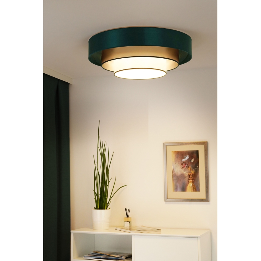 Duolla - LED Plafonjera LUNETA LED/26W/230V pr. 60 cm 4000K zelena/zlatna/bela