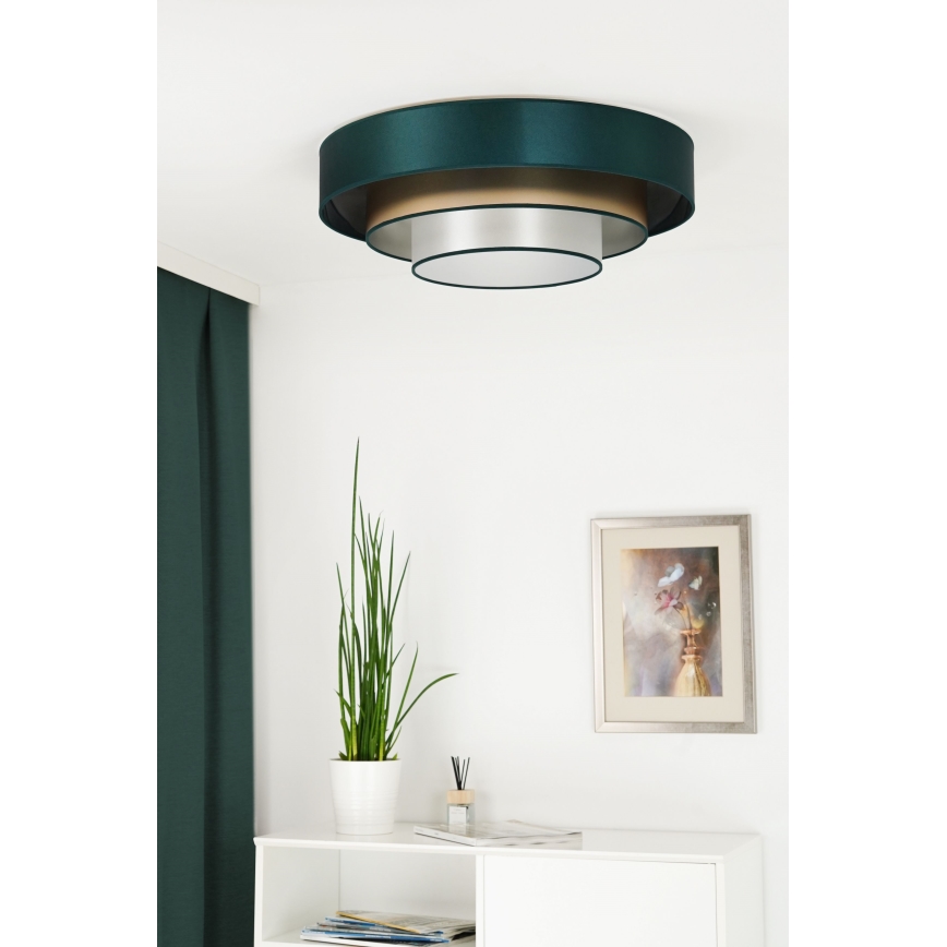 Duolla - LED Plafonjera LUNETA LED/26W/230V pr. 60 cm 4000K zelena/zlatna/bela
