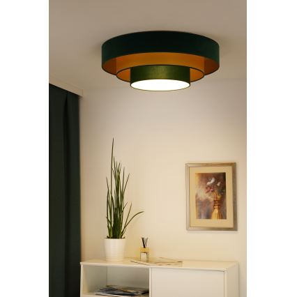 Duolla - LED Plafonjera LUNETA LED/26W/230V pr. 60 cm 4000K zelena/zlatna