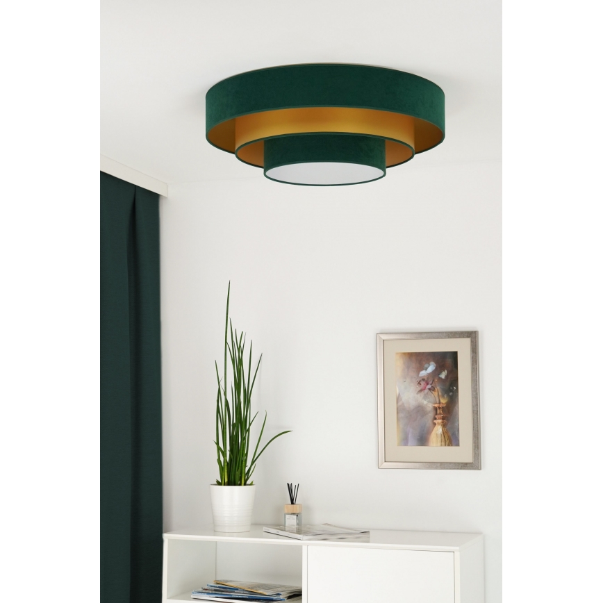 Duolla - LED Plafonjera LUNETA LED/26W/230V pr. 60 cm 4000K zelena/zlatna