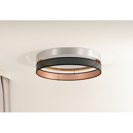 Duolla - LED Plafonjera ROLLER DUO SHINY LED/24W/230V pr. 45 cm srebrno/crno
