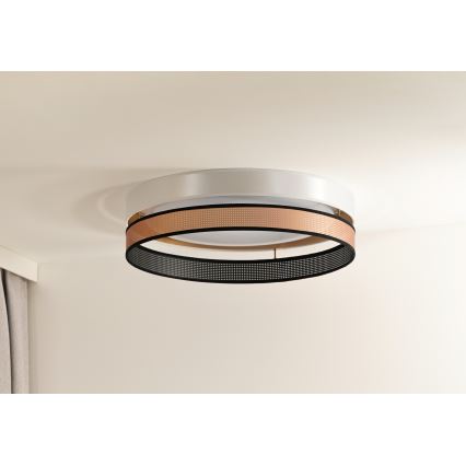 Duolla - LED Plafonjera ROLLER DUO SHINY LED/24W/230V pr. 45 cm bela/bakrena