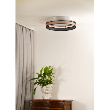 Duolla - LED Plafonjera ROLLER DUO SHINY LED/24W/230V pr. 45 cm bela/bakrena
