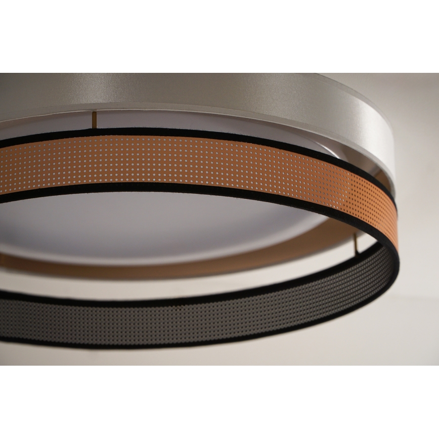 Duolla - LED Plafonjera ROLLER DUO SHINY LED/24W/230V pr. 45 cm bela/bakrena