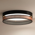 Duolla - LED Plafonjera ROLLER DUO SHINY LED/24W/230V pr. 45 cm crno/bakrena