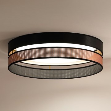 Duolla - LED Plafonjera ROLLER DUO SHINY LED/24W/230V pr. 45 cm crno/bakrena