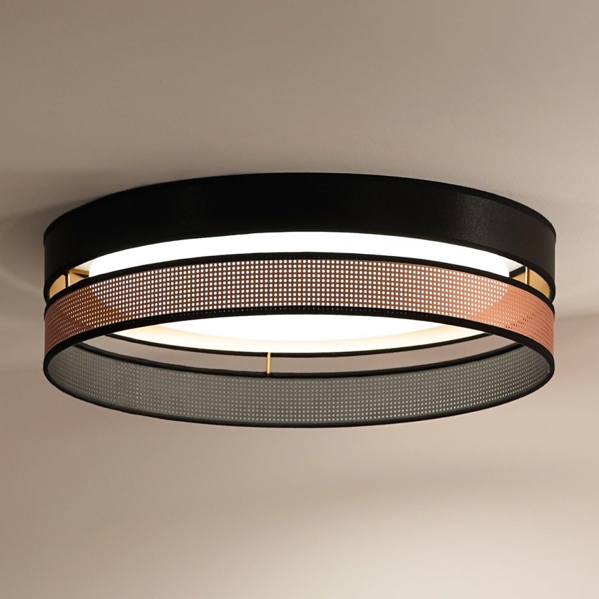 Duolla - LED Plafonjera ROLLER DUO SHINY LED/24W/230V pr. 45 cm crno/bakrena