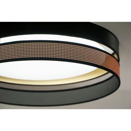 Duolla - LED Plafonjera ROLLER DUO SHINY LED/24W/230V pr. 45 cm crno/bakrena