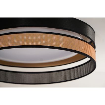Duolla - LED Plafonjera ROLLER DUO SHINY LED/24W/230V pr. 45 cm crno/bakrena