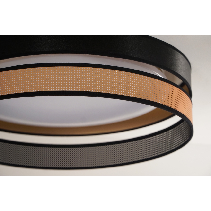 Duolla - LED Plafonjera ROLLER DUO SHINY LED/24W/230V pr. 45 cm crno/bakrena