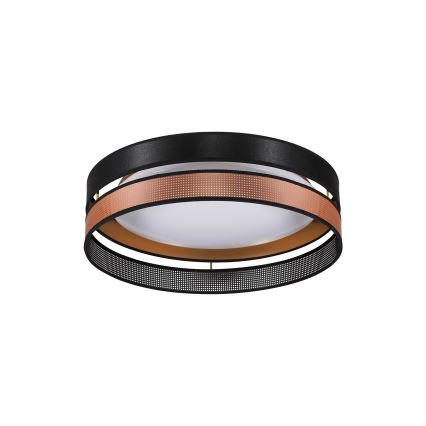 Duolla - LED Plafonjera ROLLER DUO SHINY LED/24W/230V pr. 45 cm crno/bakrena