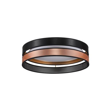 Duolla - LED Plafonjera ROLLER DUO SHINY LED/24W/230V pr. 45 cm crno/bakrena