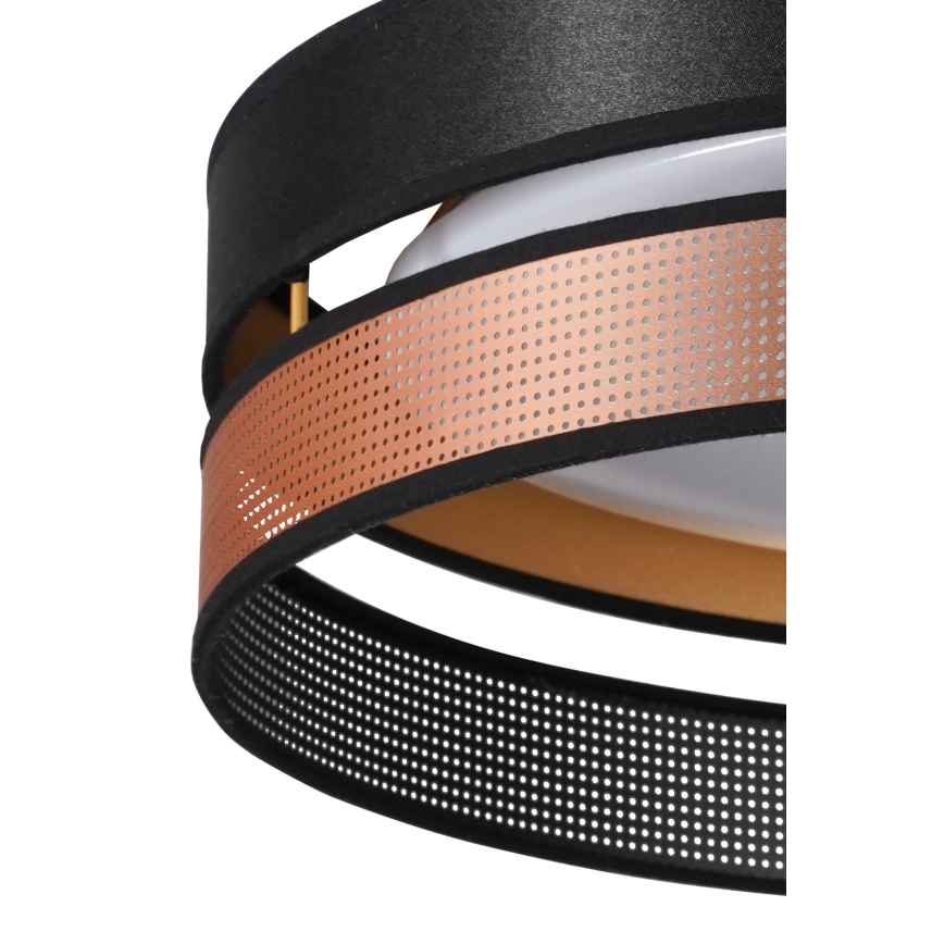 Duolla - LED Plafonjera ROLLER DUO SHINY LED/24W/230V pr. 45 cm crno/bakrena