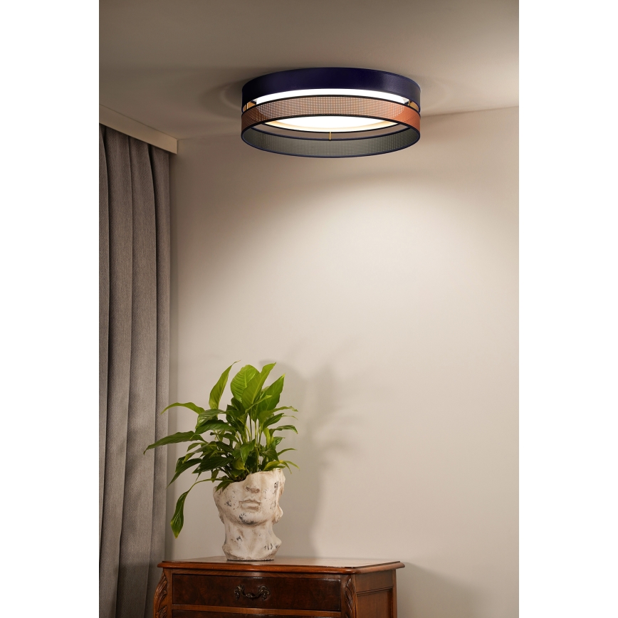 Duolla - LED Plafonjera ROLLER DUO SHINY LED/24W/230V pr. 45 cm plava/bakrena