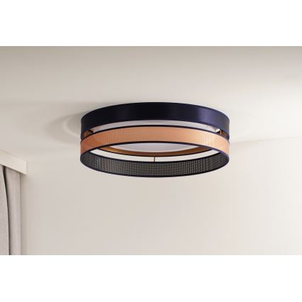 Duolla - LED Plafonjera ROLLER DUO SHINY LED/24W/230V pr. 45 cm plava/bakrena