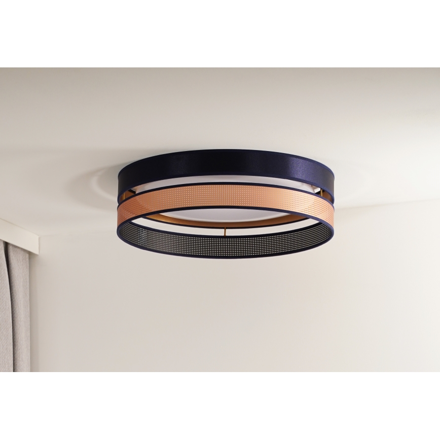 Duolla - LED Plafonjera ROLLER DUO SHINY LED/24W/230V pr. 45 cm plava/bakrena