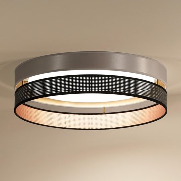 Duolla - LED Plafonjera ROLLER DUO SHINY LED/24W/230V pr. 45 cm srebrno/crno