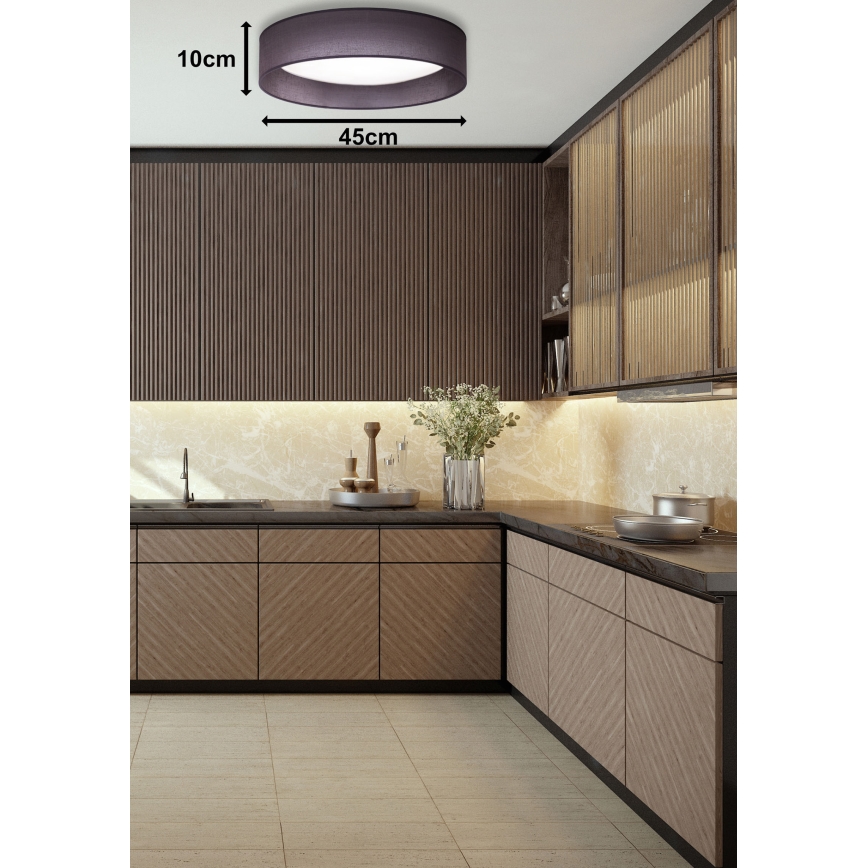 Duolla - LED Plafonjera ROLLER LED/24W/230V pr. 45 cm antracit