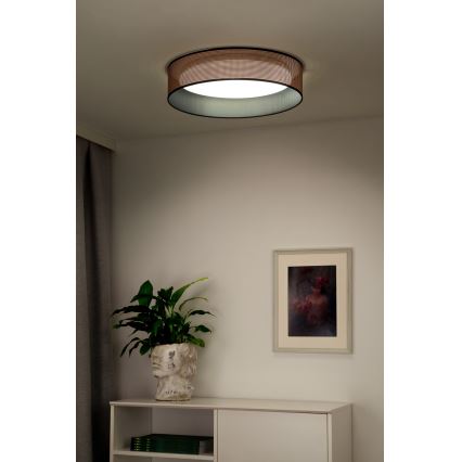 Duolla - LED Plafonjera ROLLER LED/24W/230V pr. 45 cm bakrena/crno