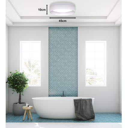 Duolla - LED Plafonjera ROLLER LED/24W/230V pr. 45 cm bela