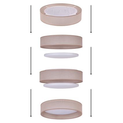Duolla - LED Plafonjera ROLLER LED/24W/230V pr. 45 cm bež