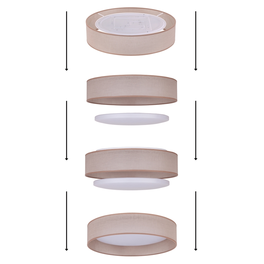 Duolla - LED Plafonjera ROLLER LED/24W/230V pr. 45 cm bež