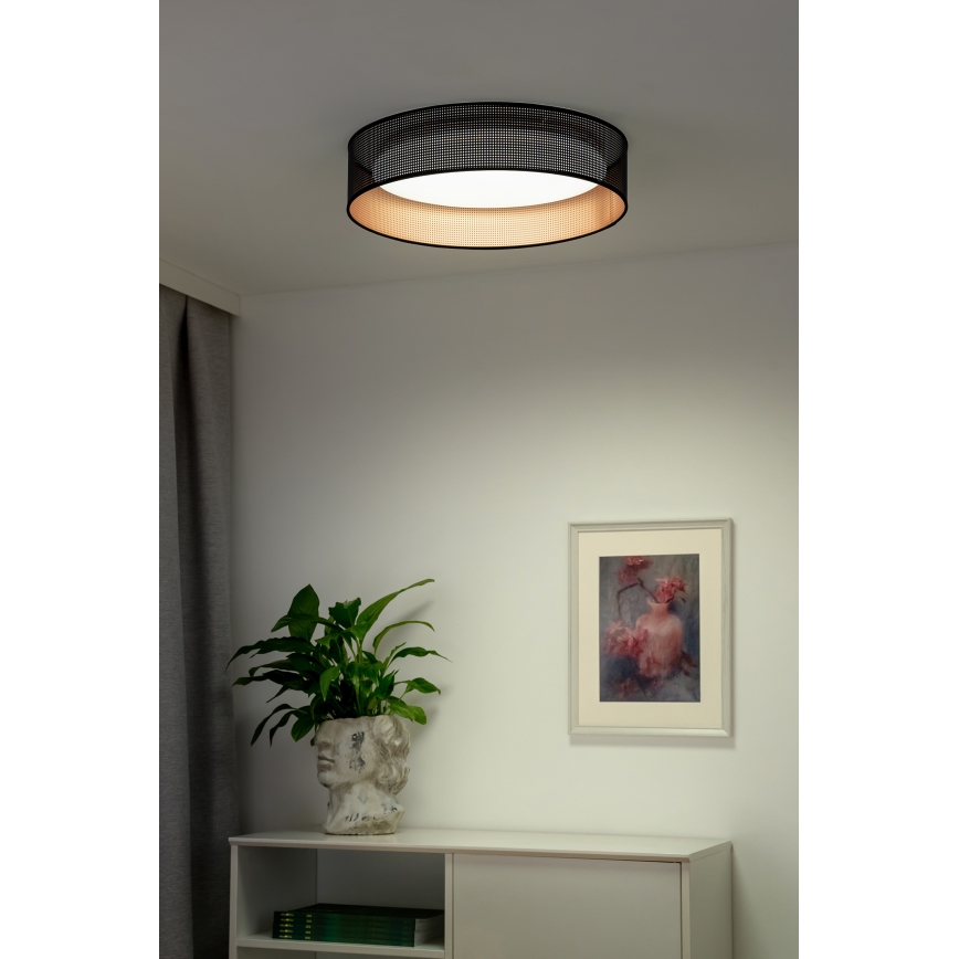 Duolla - LED Plafonjera ROLLER LED/24W/230V pr. 45 cm crno/bakrena