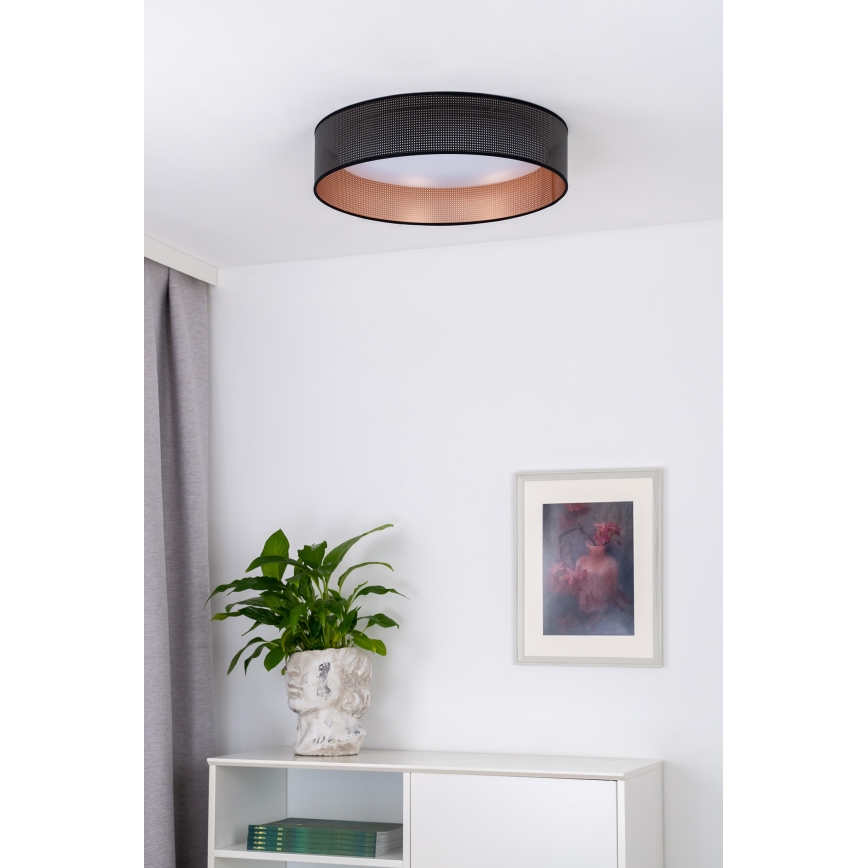 Duolla - LED Plafonjera ROLLER LED/24W/230V pr. 45 cm crno/bakrena
