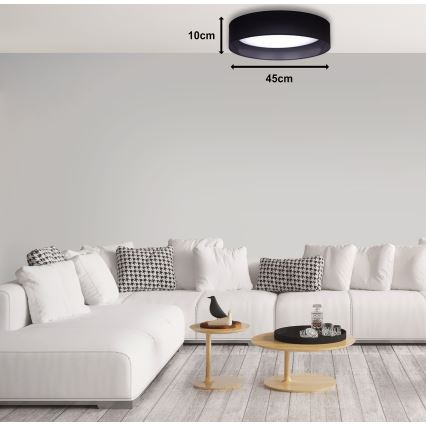 Duolla - LED Plafonjera ROLLER LED/24W/230V pr. 45 cm crno