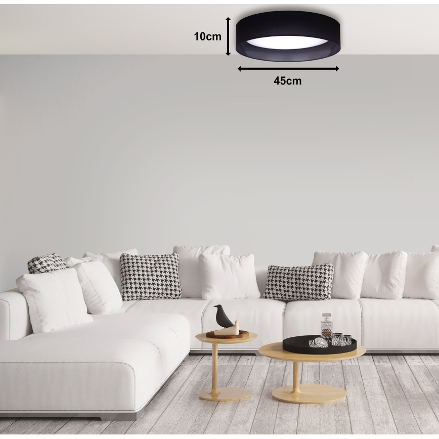 Duolla - LED Plafonjera ROLLER LED/24W/230V pr. 45 cm crno