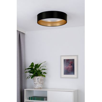 Duolla - LED Plafonjera ROLLER LED/24W/230V pr. 45 cm crno/zlatna