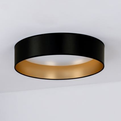 Duolla - LED Plafonjera ROLLER LED/24W/230V pr. 45 cm crno/zlatna