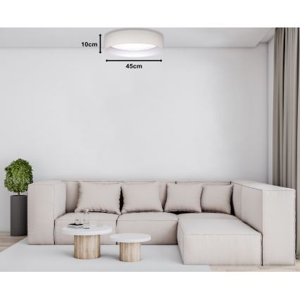 Duolla - LED Plafonjera ROLLER LED/24W/230V pr. 45 cm kremasta